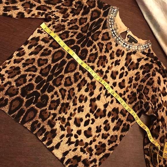 I.N.C., Leopard Print and Rhinestone Sweater - Picture 7 of 8